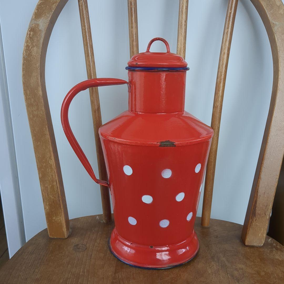 アンティーク ホーロージャグ フランスアンティークホーローピッチャー