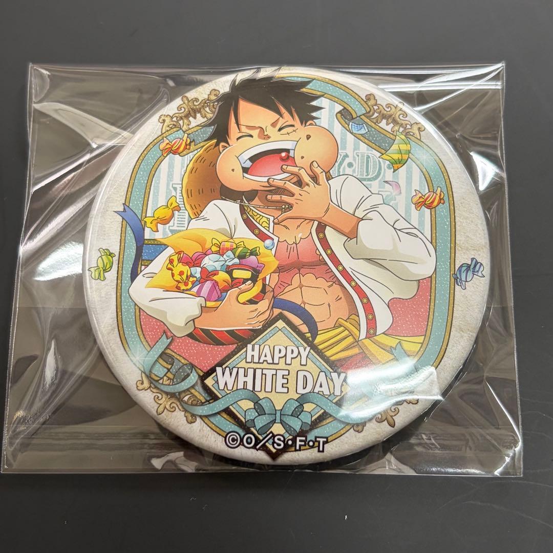 ワンピース 輩缶バッジ ホワイトデー ルフィ - メルカリ