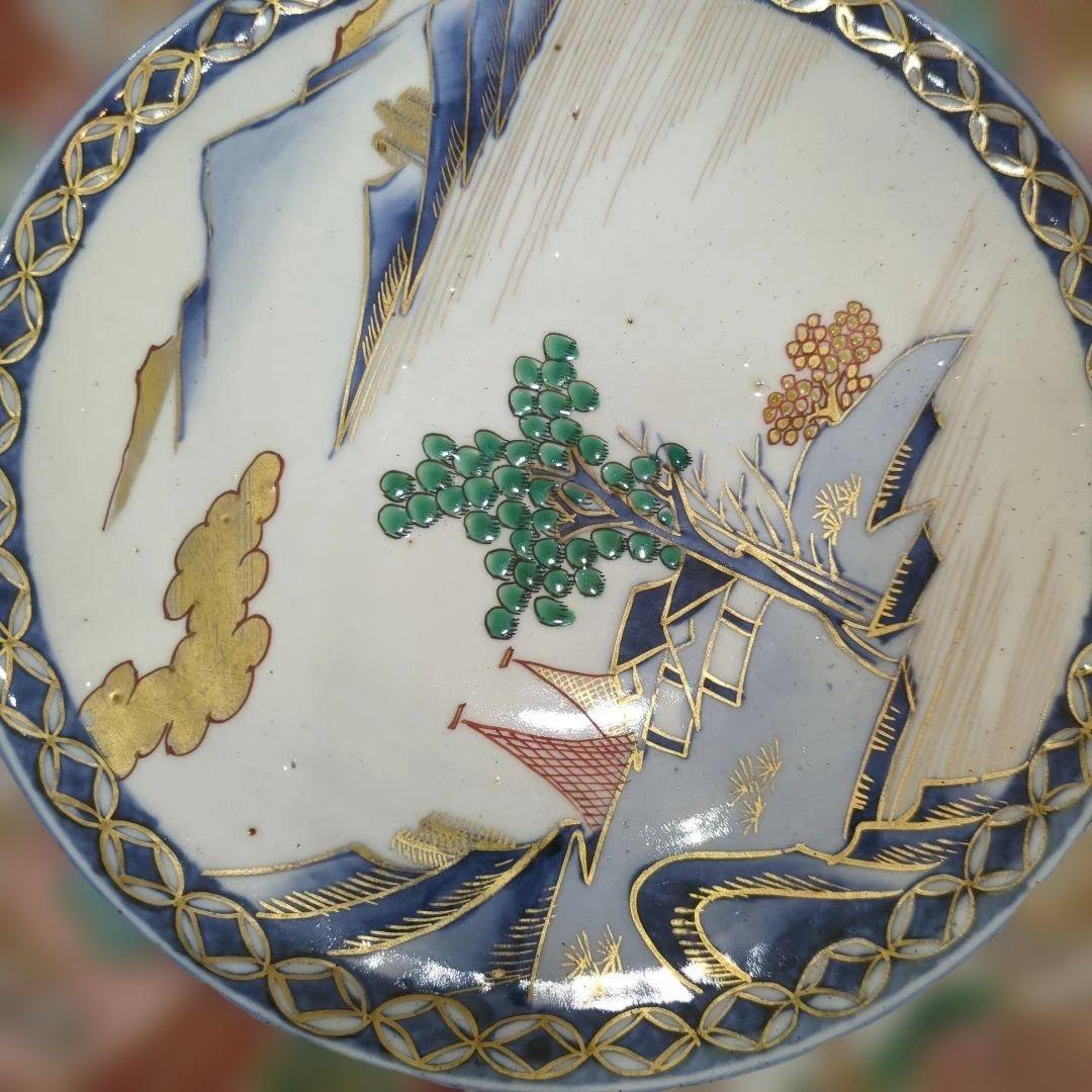 骨董 古伊万里 染錦 三っ丼 大中小 3つ 美品 鉢 器