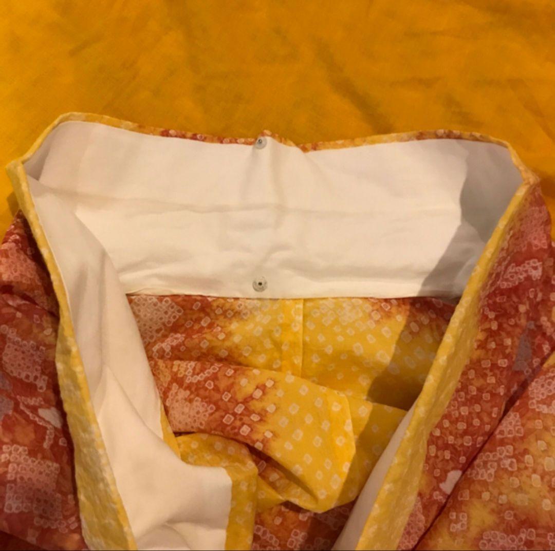 絞りの浴衣 黄色 L〜LLサイズの方OK