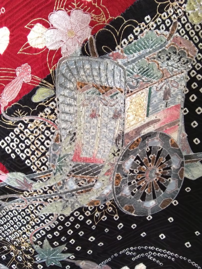 振袖フルセット、やまと誂製絞り成人式、重ね衿帯揚げ帯締め、袋帯