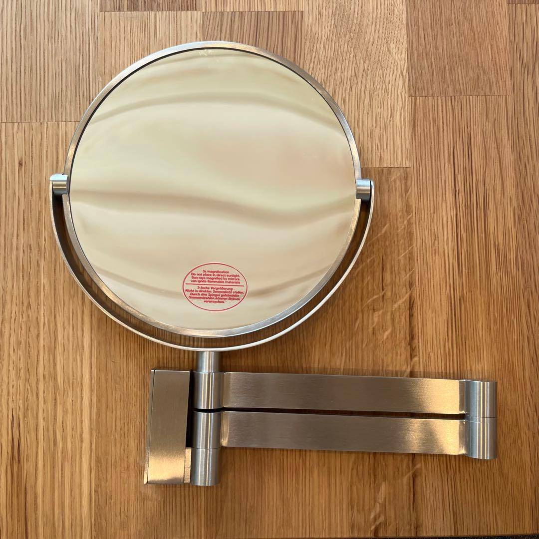 ZACK ザック 40109 壁付け ミラー 3倍 ステンレス ヘアライン仕上げ