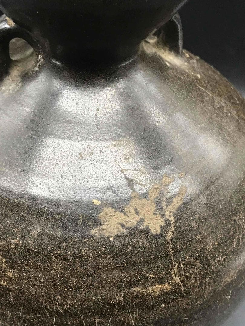 中国古美術 唐時代 耀州窯 瓢箪瓶 双耳瓶 磁州窯 黒釉