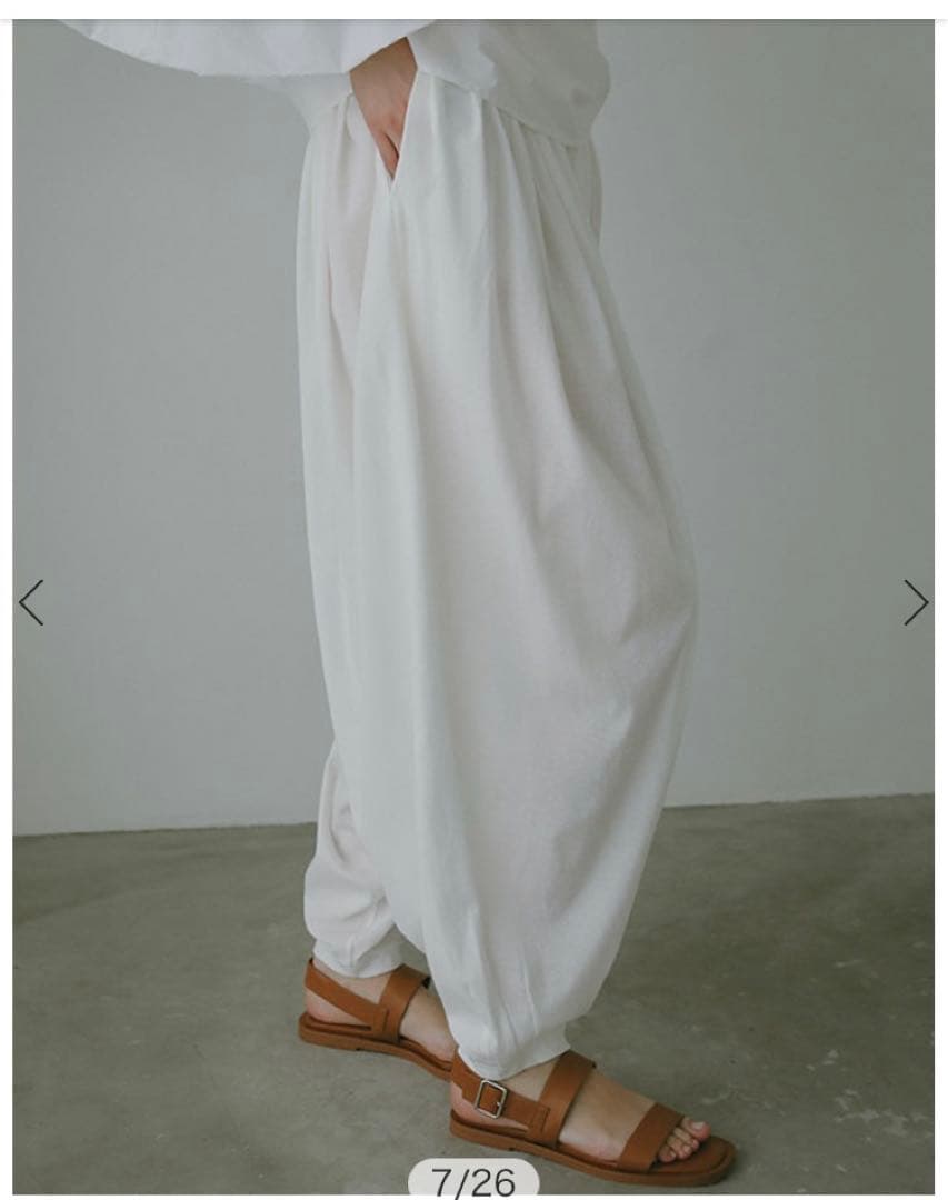 最終値下げ ETRETOKYO エトレ ウエストギャザーバルーンカットパンツ