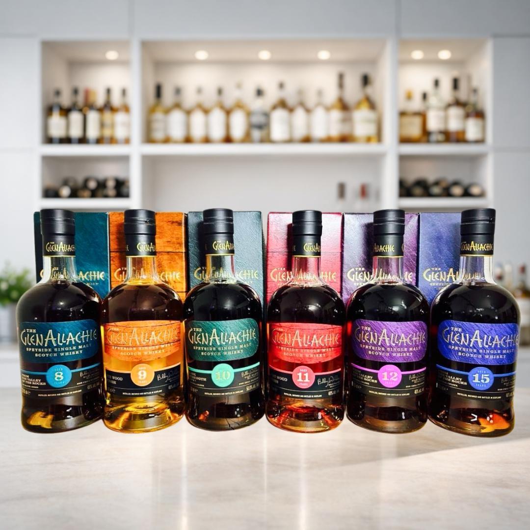 グレンアラヒー 8、9、10、11、12、15年 6本セット 食品・飲料・酒