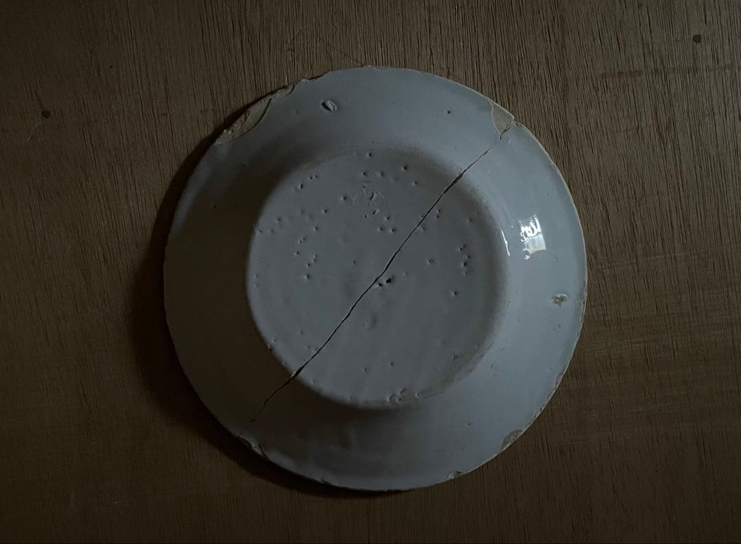 1670年頃 デルフト リムプレート ライデンの紋章 )オランダ アンティーク