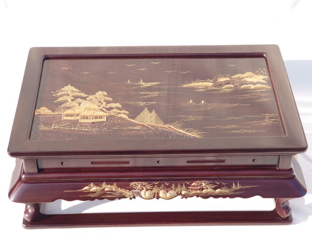 桂山作鴛鴦蒔絵中次