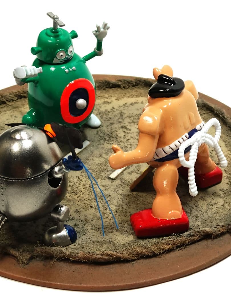 ミニロボダッチ スモウロボ、タマゴロー、ドラタロー3点セット(土台