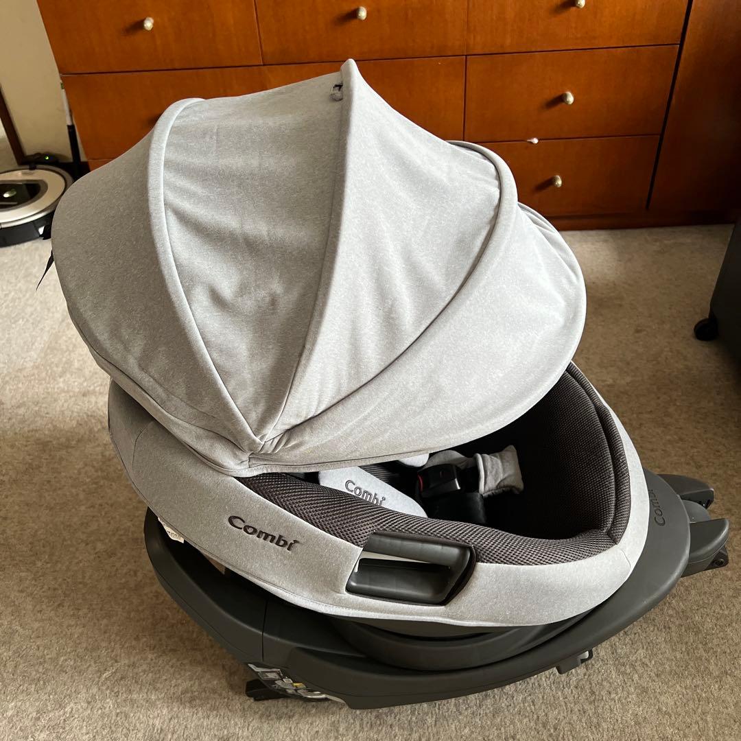 Combiコンビ　チャイルドシートTHE S 上位機種 グレー 日よけ付き