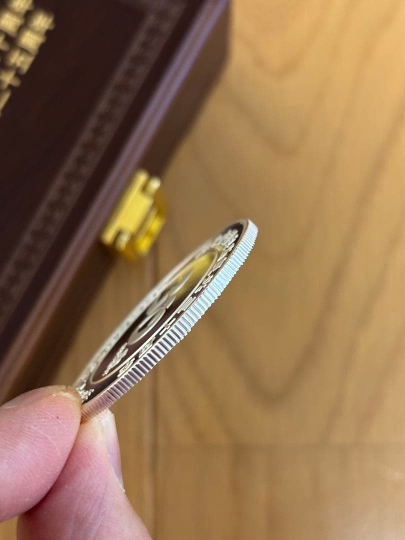 シルバー999記念メダル重さ約31g 中国質屋復興 30周年記念