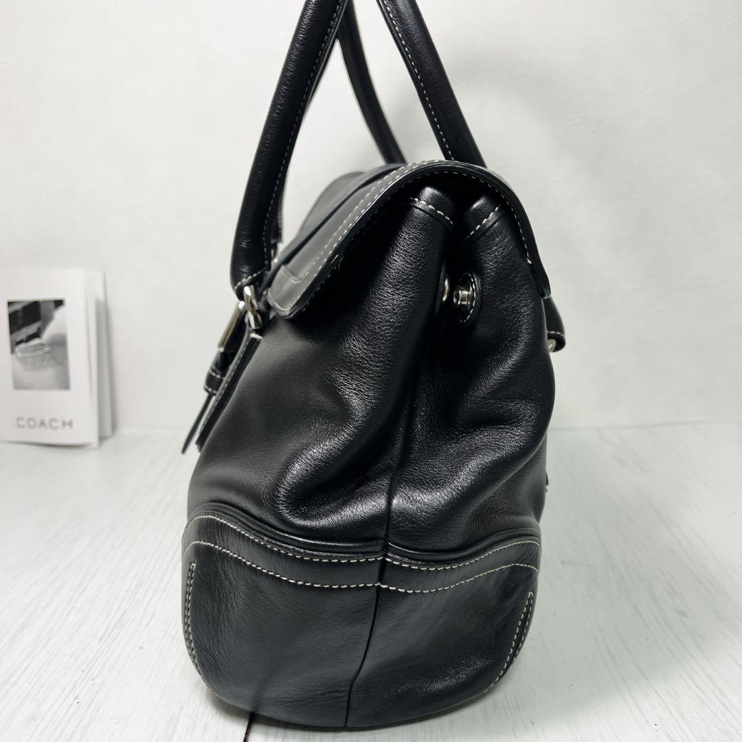 COACH ハンドバッグ　ステッチ ベルト ソーホー レザー 金具 肩掛け