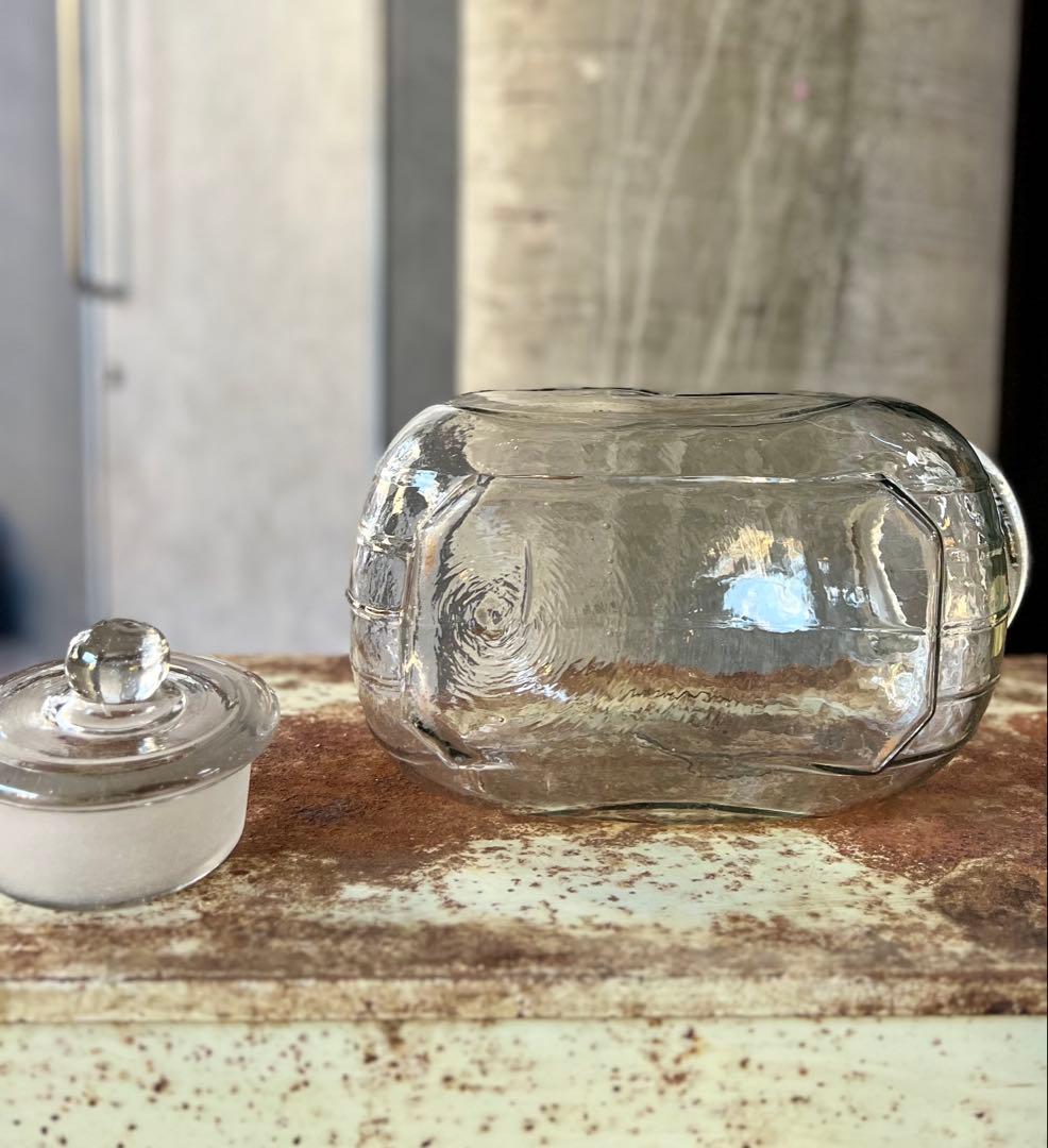 レトロ 猫ビン でんでん太鼓 飴屋瓶 菓子瓶 アンティーク ガラス