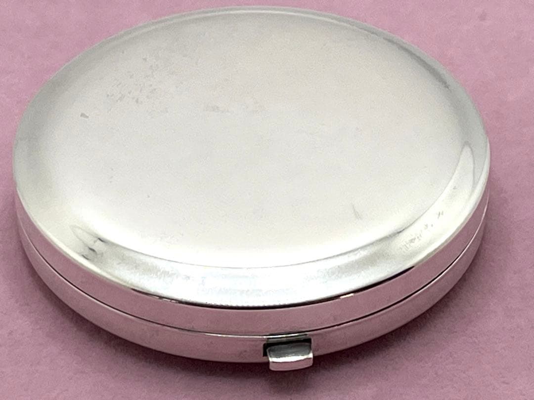 h129 希少　ティファニー　化粧ミラー　鏡　コンパクトミラー　メイク道具