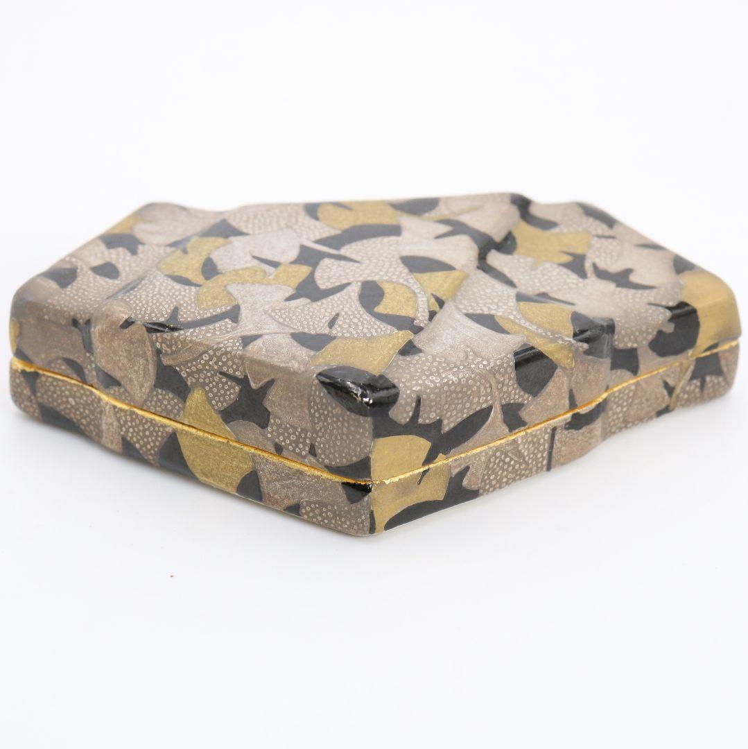 山崎窯 浅野紫仙作 銀杏ちらし 香合 茶道具 共箱 V901 N8 - メルカリ