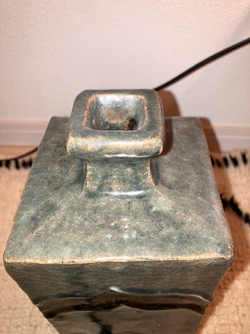 武内晴二郎 花瓶 呉須釉 河井寛次郎 森山窯 民藝 沖塩明樹