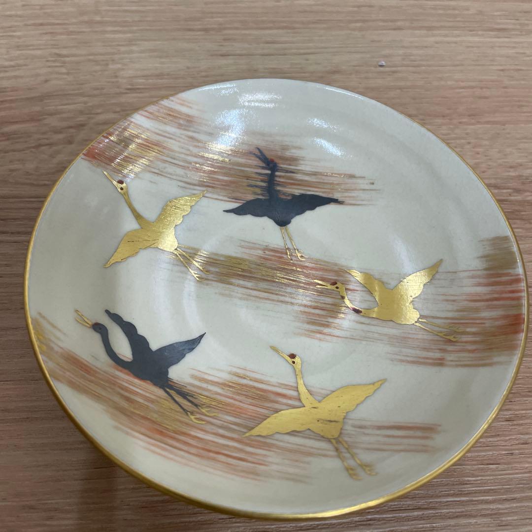 十六代永楽善五郎 (即全)作 鶴 お正月 小皿 インテリアにも！！