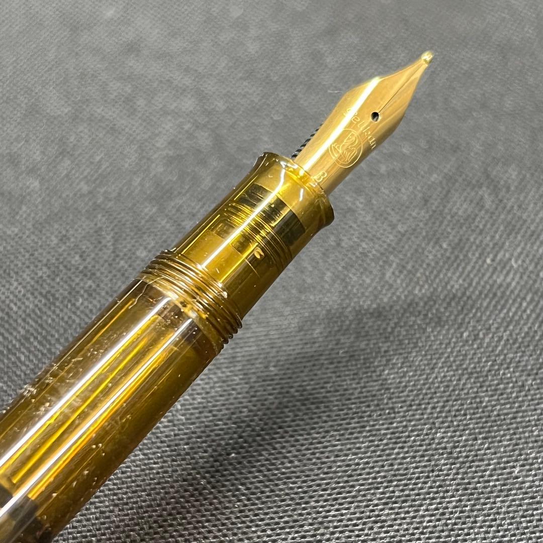 B2【used】ペリカン 万年筆 GV300 アンバー インクセット