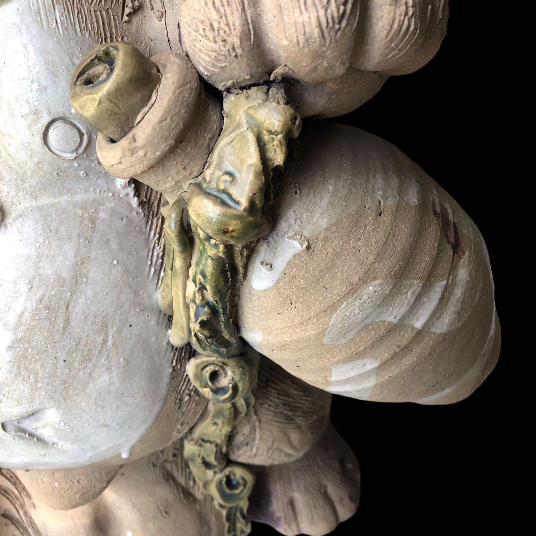 希少 60センチ 信楽焼 白たぬき 置物 骨董／アンティーク ヴィンテージ