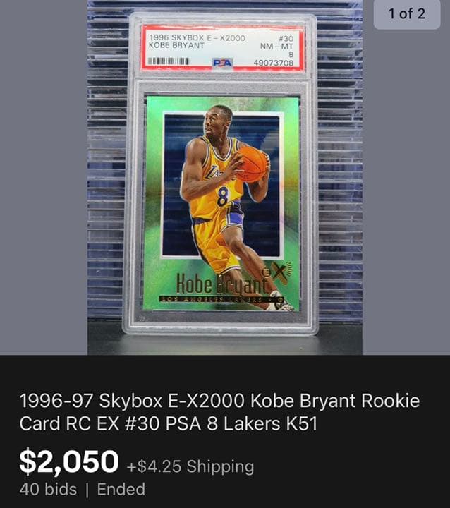 KOBE BRYANT 1996-97 EX RC PSA 8 コービー高騰中！