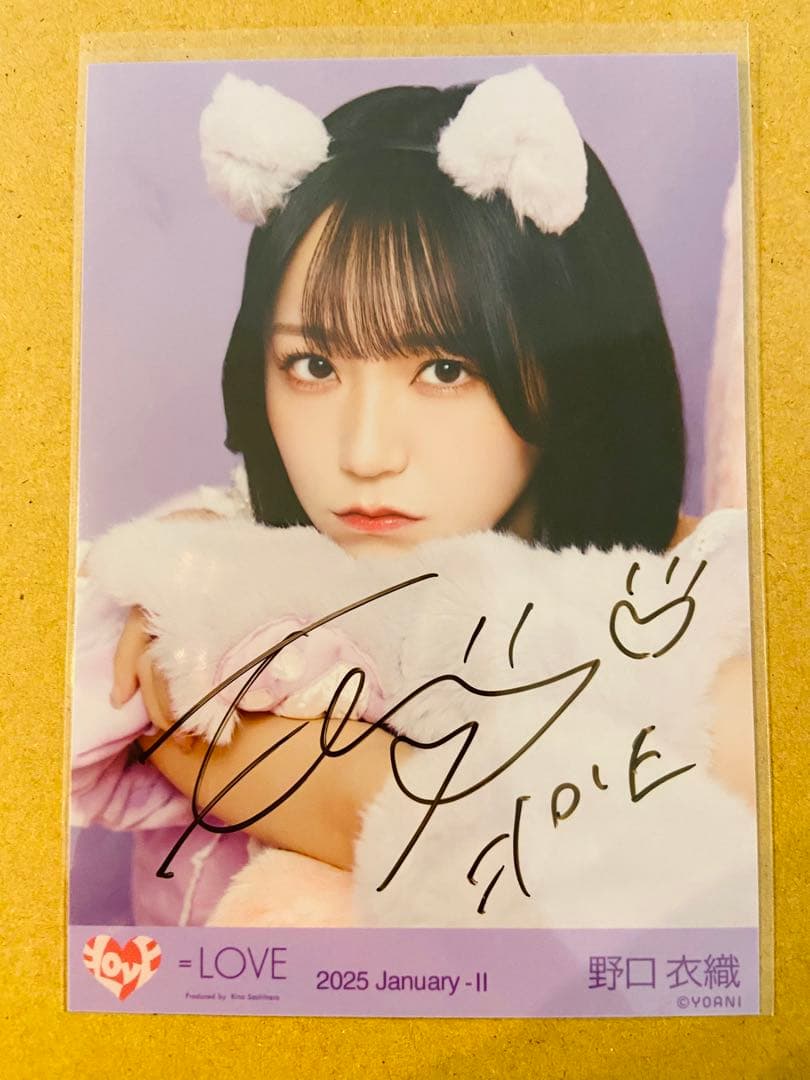 野口衣織 =LOVE イコラブ 7周年コンサート 直筆 生写真
