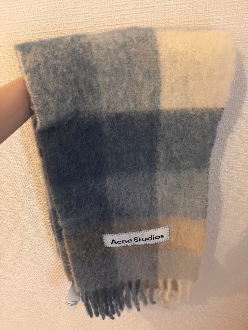 Acne Studios マフラー ブルー Acne Studios - Wool fringe scarf - Blue