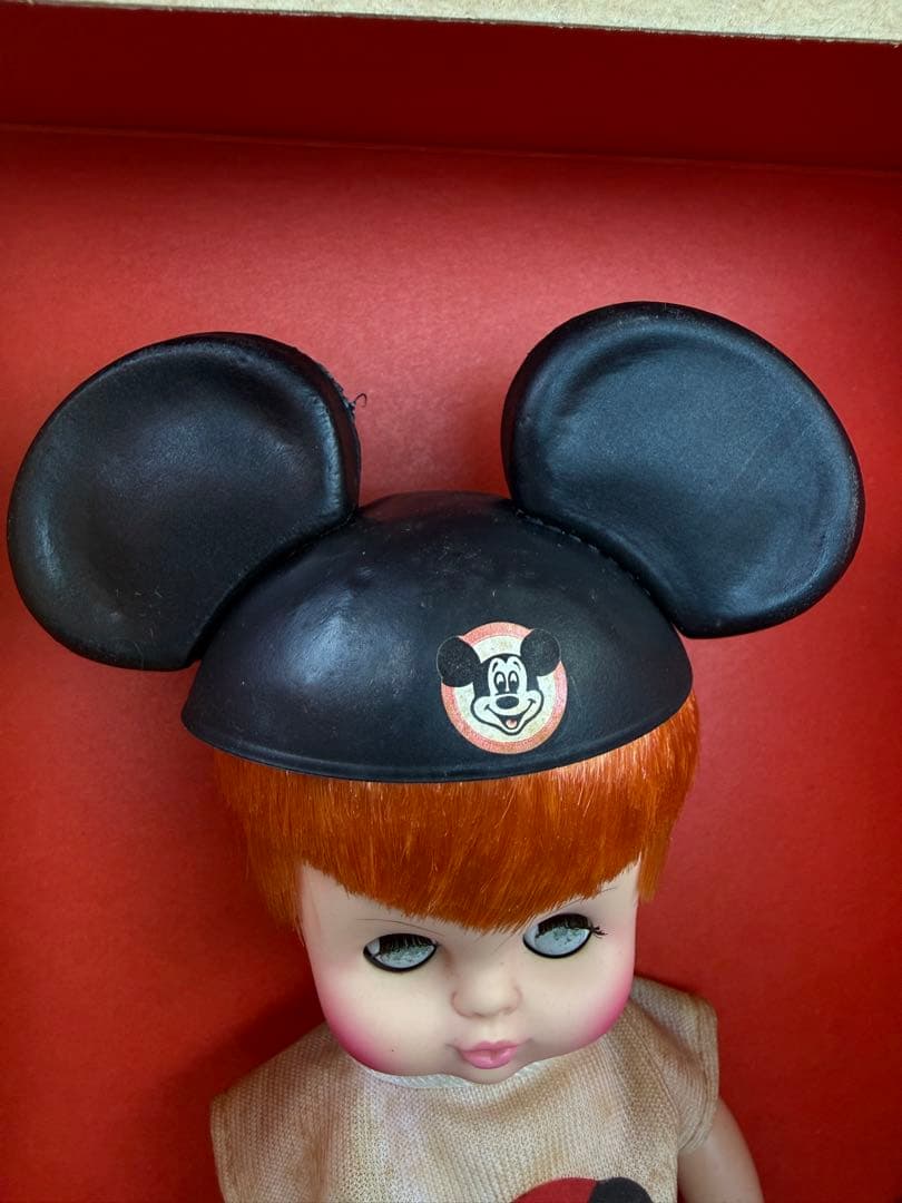 60s Disneyland マウスケティア人形 箱付 24cm 高級ビンテージ