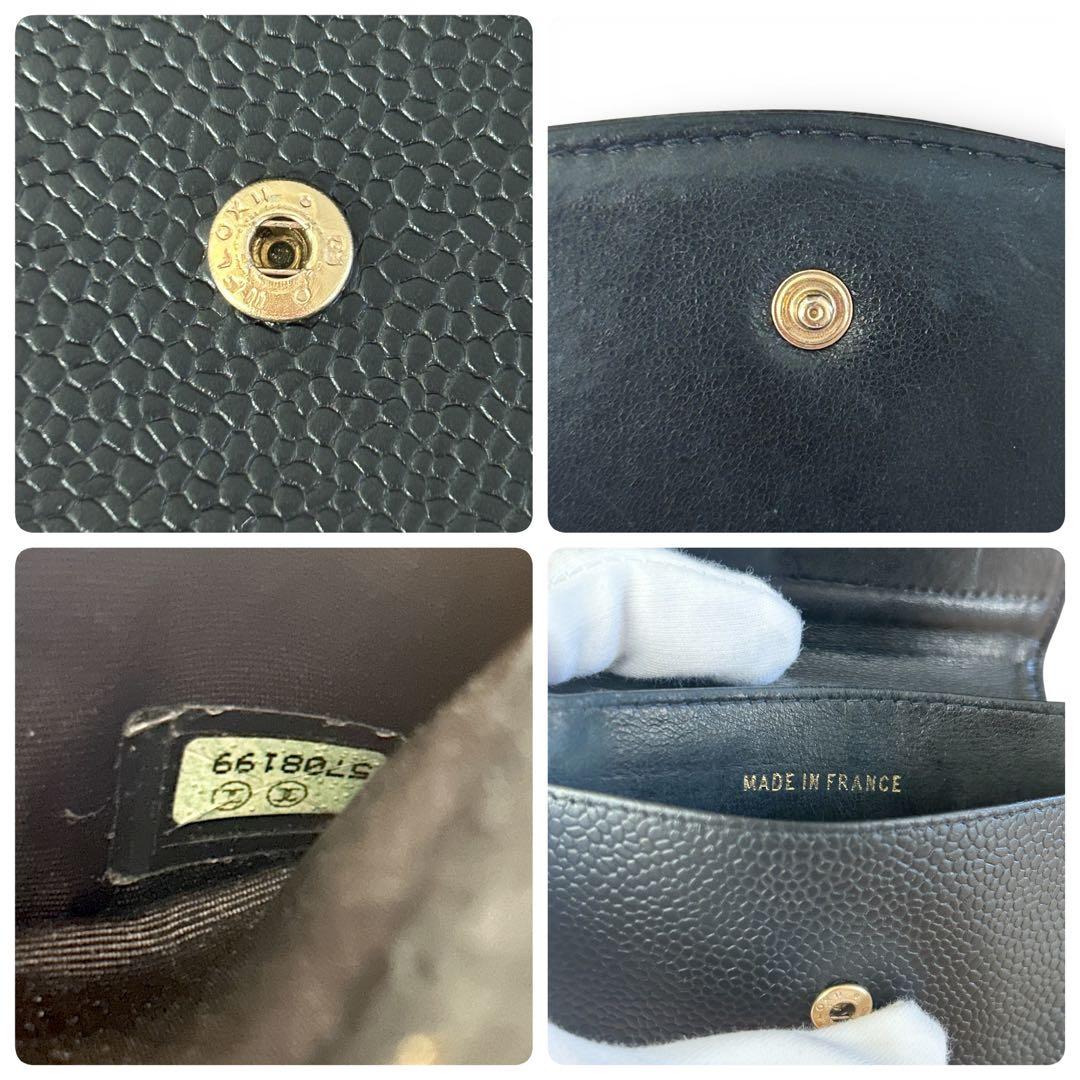 【希少❤︎5番台】CHANEL シャネル　キャビアスキン　ケース　財布