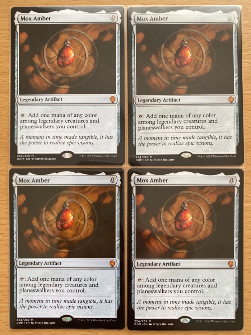 モックス・アンバー 英語 4枚セット