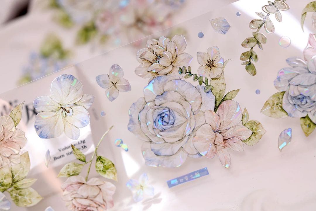 小白家文創《甜梦蓝》海外マスキングテープ　マステ 【2523】