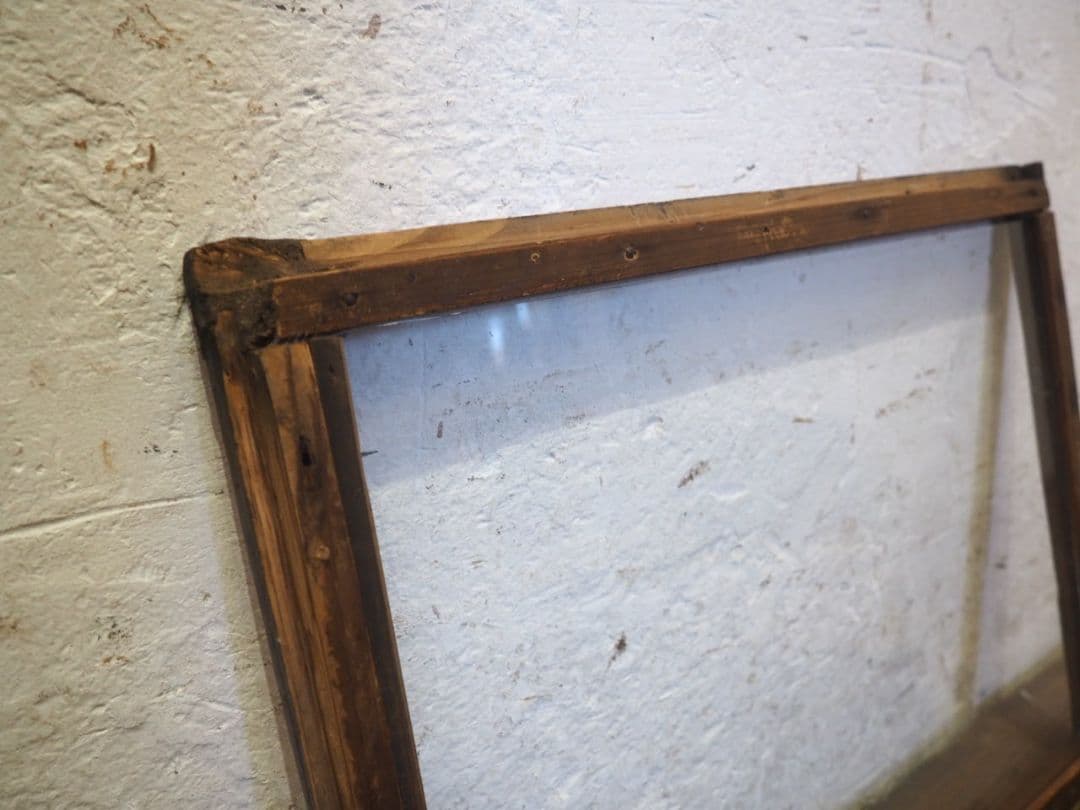 1123 ガラス蓋付の木製ケース 収納 小物入れ 古家具 駄菓子屋 昭和レトロ