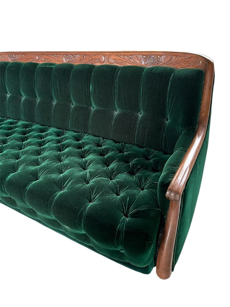 レトロなグリーンmaruniマルニ木工 グリーンベルベット ベルサイユ