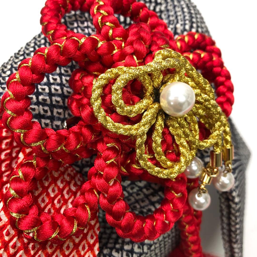 子供着物 子供帯 作り帯 七五三 3歳 総絞り パール 金糸 CO-8129