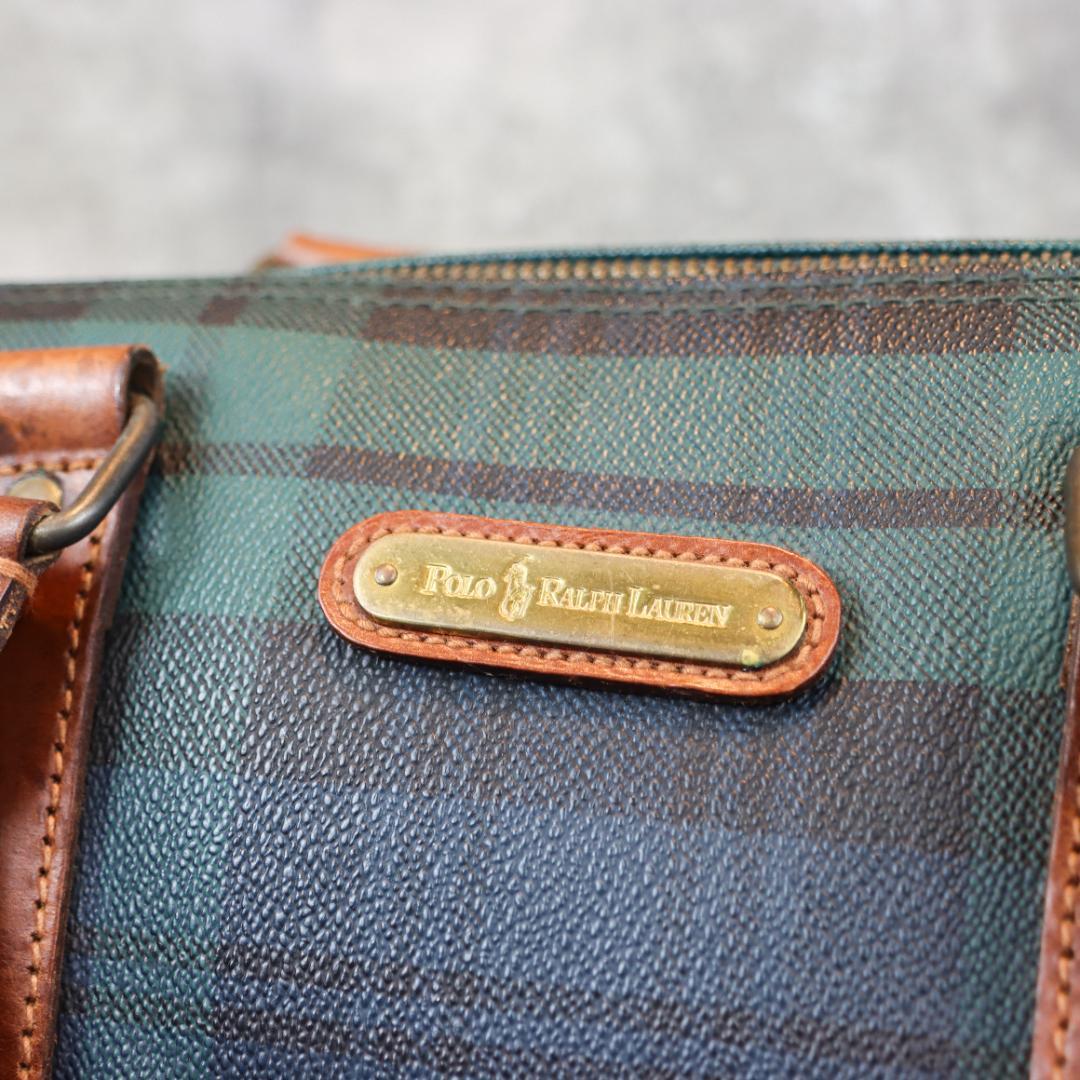 POLO RALPH LAUREN チェック柄 ハンドバッグ ボストンバッグ