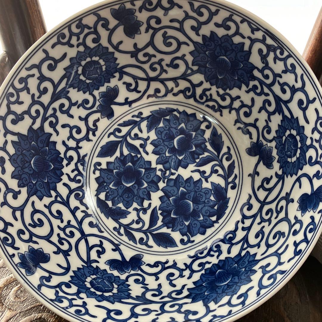 大明嘉靖年製 青花 華唐草文 中国美術 大鉢 - メルカリ