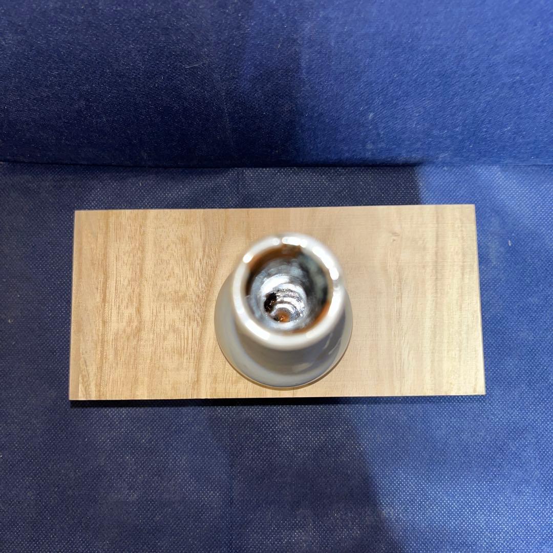 一輪差し／白釉鶴首／梶原二朗作／小石原焼