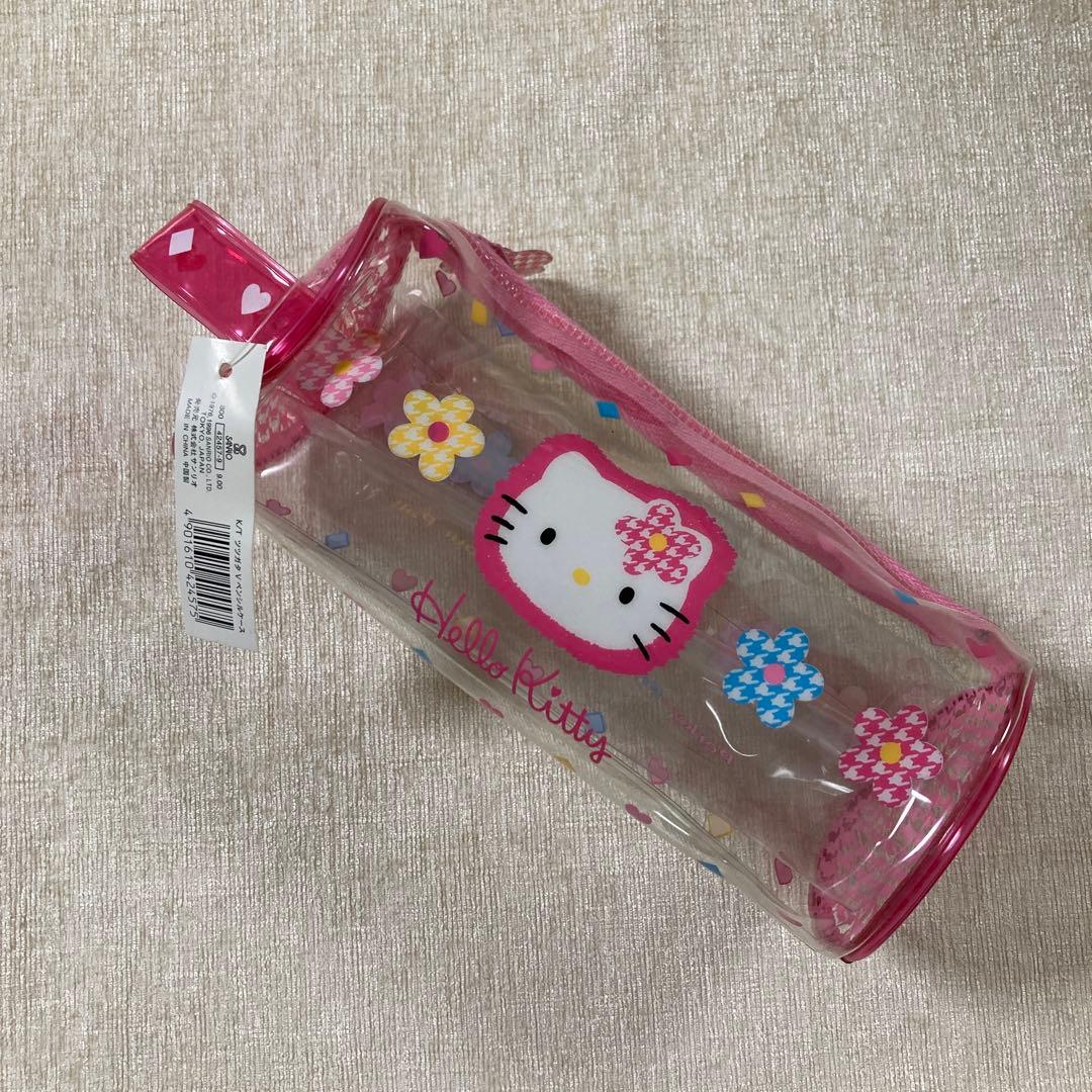 希少 ハローキティ カオハナ ビニールポーチ クリアペンポーチ 1996年