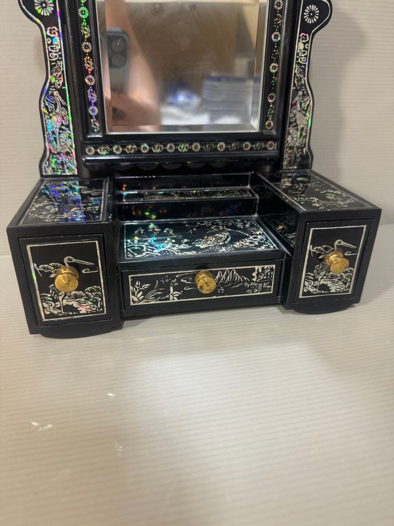 2608 螺鈿細工 鏡台 花鳥 ドレッサー - メルカリ