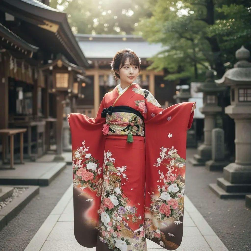 ☆最終価格☆振袖フルセット(6点)・成人式・古典柄・金彩加工・金駒