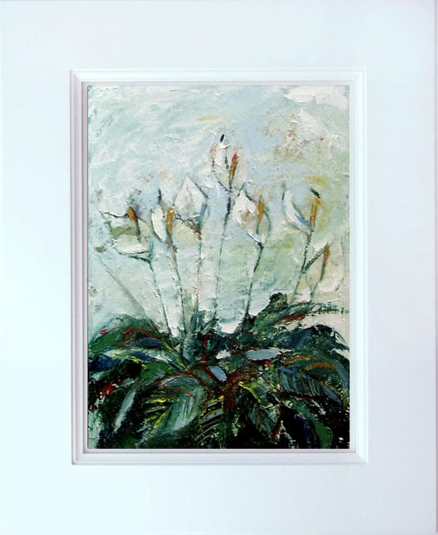 油絵 菅家令子 絵 絵画 インテリア 額付(黒) uF6-111802 花