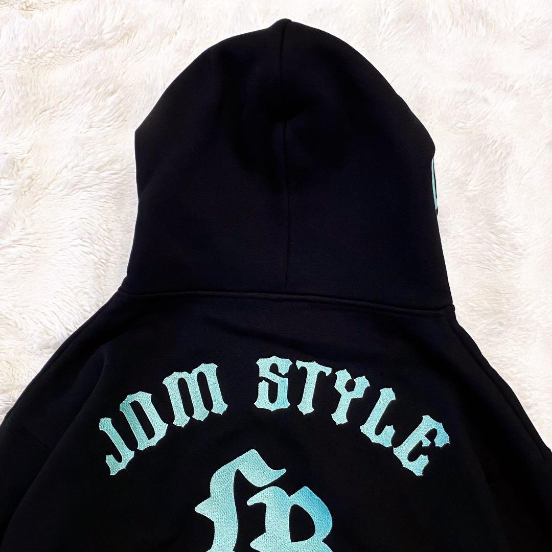 【新品・タグ付】LIBERTY WALK ビッグロゴ 刺繍 パーカー ブラック