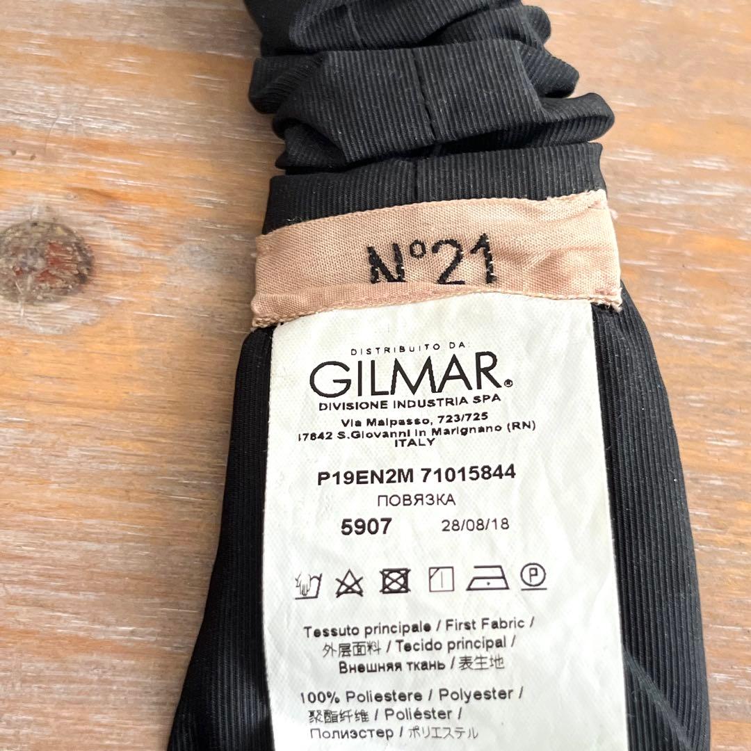 【美品♡かわいい】N°21 ヌメロベントゥーノ❤︎リボン付きブラックヘアバンド