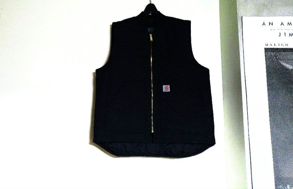 ⬛carhartt ダックベスト【黒】✨USED美品 Lsize