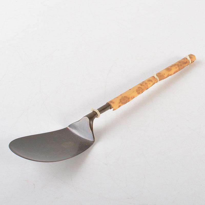 茶道具 古銅 一政堂造 伊藤政治 浄益形 風炉灰匙 共箱