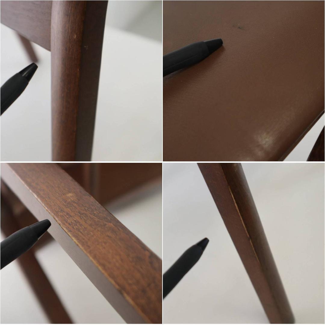 値下秋田木工 IDC大塚 No.202 剣持勇 スタッキングスツール 茶 PVC