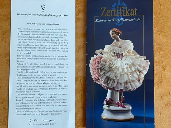 ドイツ ジッツエンドルファ レース人形 箱付 ドレスデン