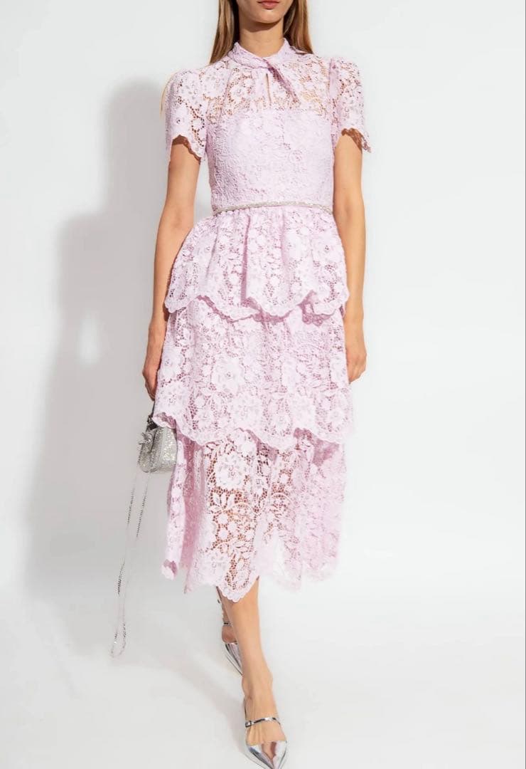 E*様 Self Portrait Cord Lace Tiered Dress