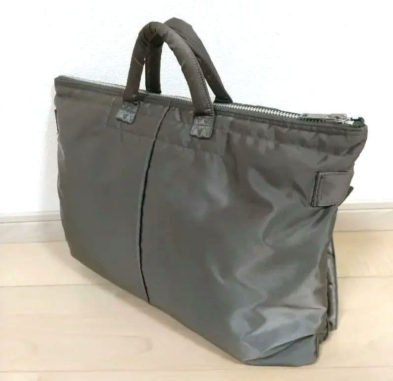 J*3様 美品【ポーター】タンカー★ブリーフケース☆シルバー グレー ナイロンバ
