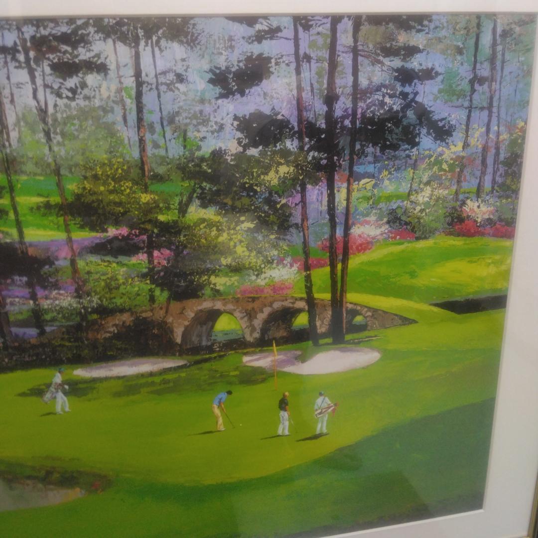 マーク・キング　オーガスタ11番ホール　中古　大判額装アートポスター