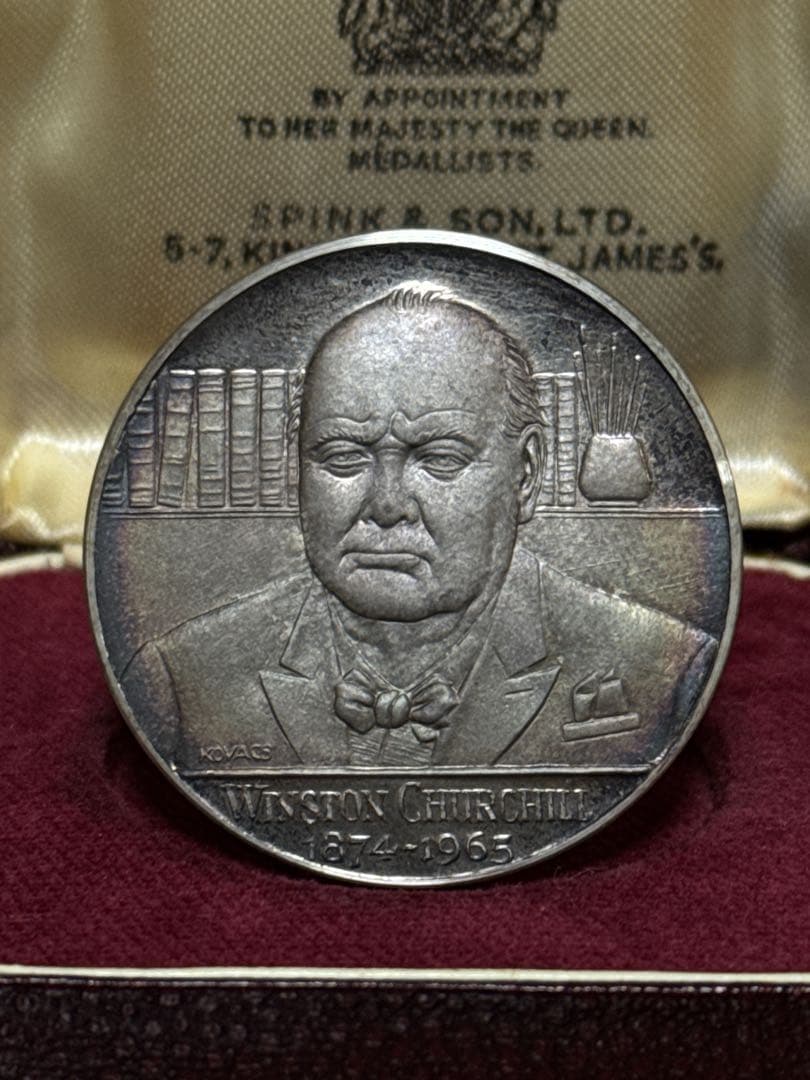 銀無垢 SILVER 925 ウィストン チャーチル 記念メダル 約28.1g