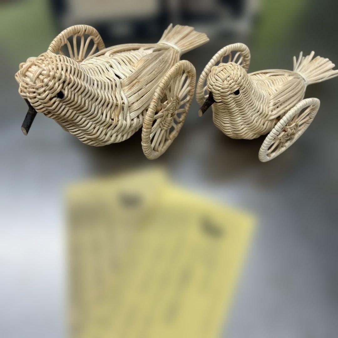 はと車 鳩車 はとぐるま あけび細工 郷土玩具 レトロ 野沢温泉 箱 説明